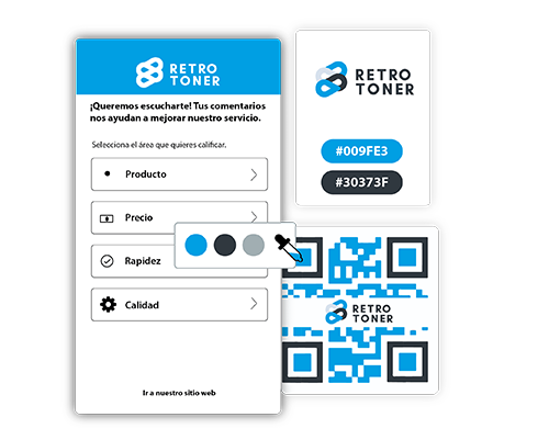 diseño código QR en pdf comparte