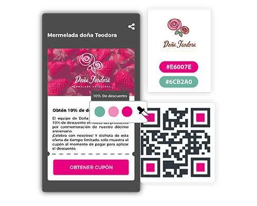 diseño código QR en pdf comparte