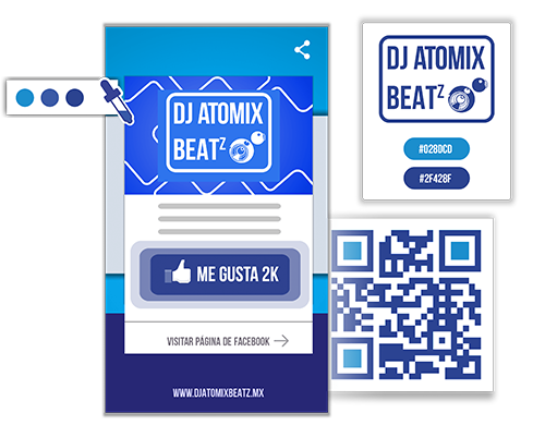 diseño código QR en pdf comparte